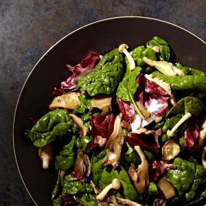 2 cups Warm Spinach Salad with Mushrooms