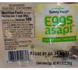 2 eggs (88 g) Hard Cooked Eggs