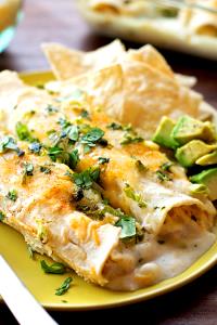 2 enchiladas Creamy Chicken Enchiladas