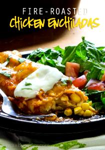 2 enchiladas Fire Roasted Chicken Enchiladas