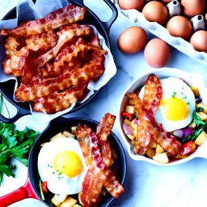 2 fried slices (18 g) Peppered Bacon