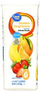 2 Grams Fruit Drinks, Strawberry-Orange-Banana, Sugar Free