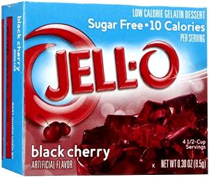 2 Grams Gelatin Dessert, Sugar Free Black Cherry, Low Calorie