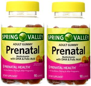 2 gummy vitamins (na) Prenatal DHA & Folic Acid Gummy Vitamins