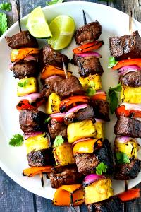 2 kabobs (170 g) Teriyaki Beef Steak Kabobs