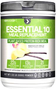 2 level scoops (60 g) Essential 10 Meal Replacement