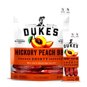2 links (25 g) Hickory Peach BBQ Smoked Shorty Sausages