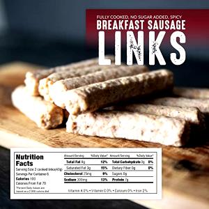 2 links (40 g) No Sugar Added Mild Breakfast Sausage Links