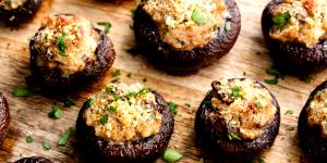 2 mushrooms Stuffed Mushrooms