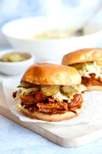 2 oz (55 g) Pulled Chicken in BBQ Sauce