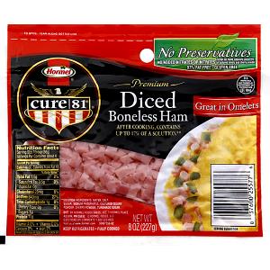 2 oz (56 g) Cure 81 Diced Boneless Ham