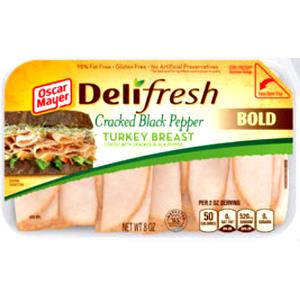 2 oz (56 g) Deli Fresh Cracked Black Peppered Shaved Turkey Breast