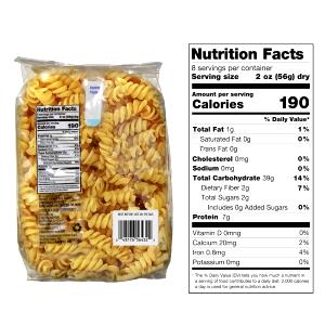 2 oz (56 g) Fusilli