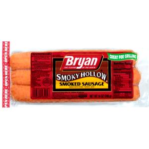 2 oz (56 g) Smoked Sausage made with Pork, Turkey, Beef