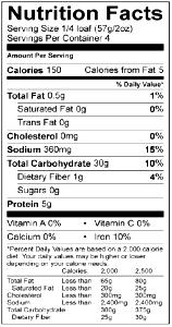 2 oz (57 g) Vienna Petite Loaf