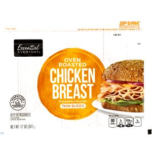 2 Oz Chicken Breast, Oven Roasted Thin Sliced