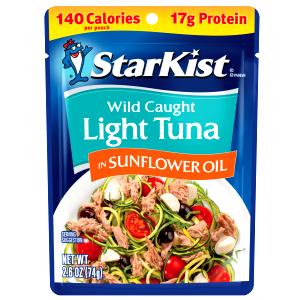 2 Oz Chunk Light Tuna İn Sunflower Oil, Pouch, 6.4 Oz