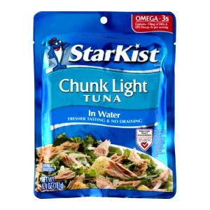 2 Oz Chunk Light Tuna İn Water, Pouch, 6.4 Oz