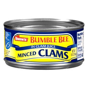 2 Oz Clams, Chopped Or Minced, Canned