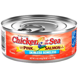 2 oz drained (56 g) Chunk Style Pink Salmon Skinless Boneless
