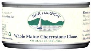 2 oz drained (56 g) Maine Whole Cherrystone Clams
