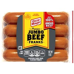 2 Oz Frankfur, Beef, Jumbo (Hot Dog, Wiener)