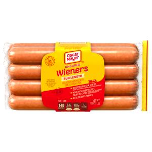 2 Oz Hot Dogs, Wieners, Bun-Lenght