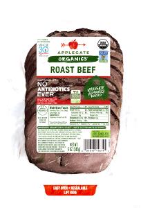 2 Oz Organic Roast Beef- Applegate Deli