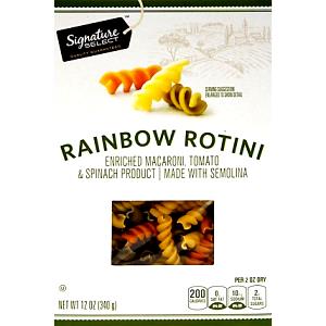 2 Oz Rotini Pasta, Rainbow, Dry
