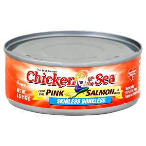 2 Oz Salmon, Pink, Canned In Water
