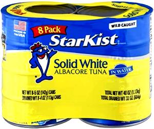 2 Oz Solid White Albacore Tuna İn Water, Canned, 5 Oz