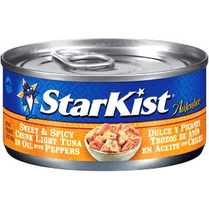 2 Oz Starkist Autentico, Sweet & Spicy Chunk Light Tuna İn Oil With Peppers, Canned