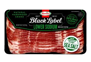 2 pan fried slices (15 g) Black Label Lower Sodium Bacon