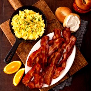 2 pan fried slices (15 g) Old Fashioned Applewood Smoked Bacon