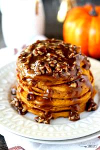 2 pancakes Pumpkin Praline Pancakes