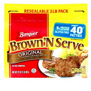 2 patties (45 g) Brown 