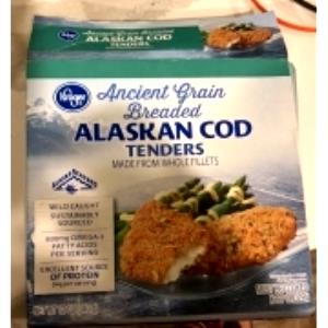 2 pieces (104 g) Ancient Grain Breaded Alaskan Cod Tenders
