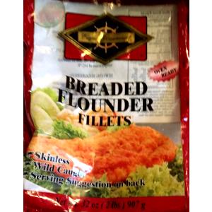 2 pieces (113 g) Breaded Flounder Fillets