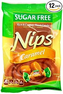 2 pieces (14 g) Nips Sugar Free Hard Caramel Candy
