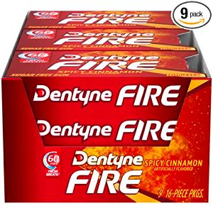 2 pieces (3 g) Fire Spicy Cinnamon Gum