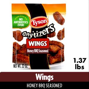 2 pieces (3 oz) Honey BBQ Flavored Wings