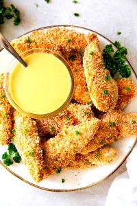 2 pieces (74 g) Whole Grain Baked Chicken Breast Strips