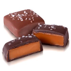 2 pieces Dark Chocolate Sea Salt Caramels