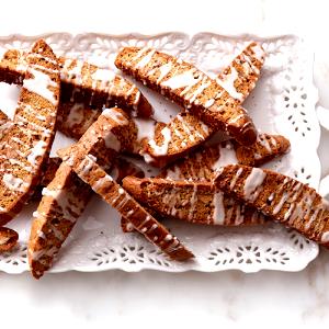 2 pieces Iced Triple Ginger Biscotti