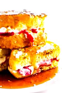 2 pieces Strawberry Vanilla Stuffed French Toast