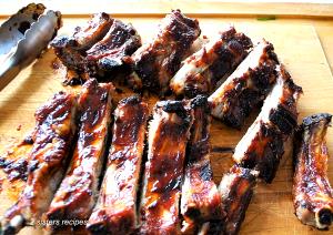 2 Ribs Babyback Pork Ribs With Honey Hickory Barbeque Sauce