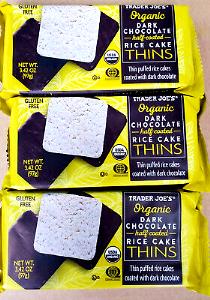 2 rice cakes (24 g) Organic Dark Chocolate Half-Coated Rice Cake Thins