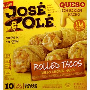 2 rolled tacos (113 g) Queso Chicken Nacho Rolled Tacos