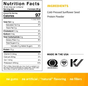 2 scoops (28 g) Simple Sunflower Seed Protein