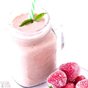 2 Scoops Strawberry Shake Mix, Low Carb